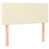 Cabecero con LED cuero sintético color crema 90x5x78/88 cm 4