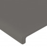 Cabeceira cama c/ LED 100x5x78/88cm couro artificial cinzento 5
