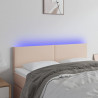 Cabecero con LED cuero sintético color capuchino 144x5x78/88 cm 1