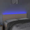 Cabecero con LED cuero sintético color capuchino 144x5x78/88 cm 3