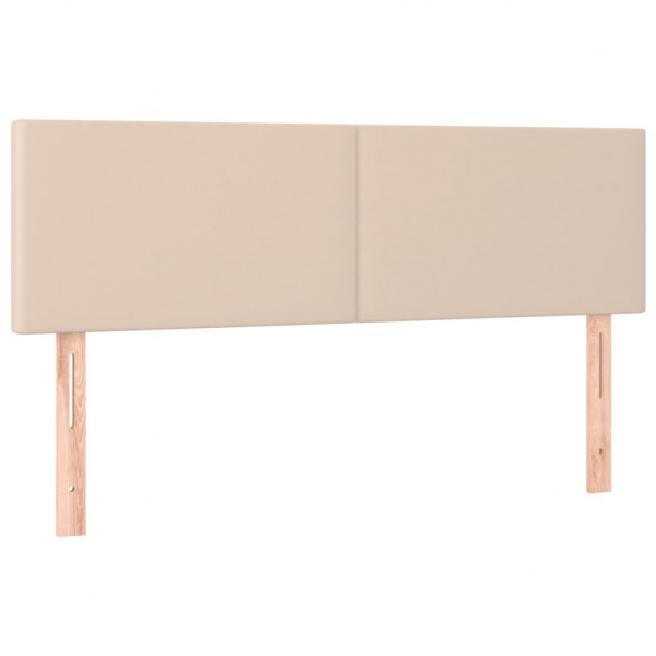 Cabecero con LED cuero sintético color capuchino 144x5x78/88 cm M 4