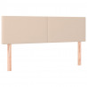 Cabecero con LED cuero sintético color capuchino 144x5x78/88 cm 4