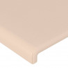 Cabeceira cama c/ LED couro artificial 144x5x78/88cm cappuccino 5