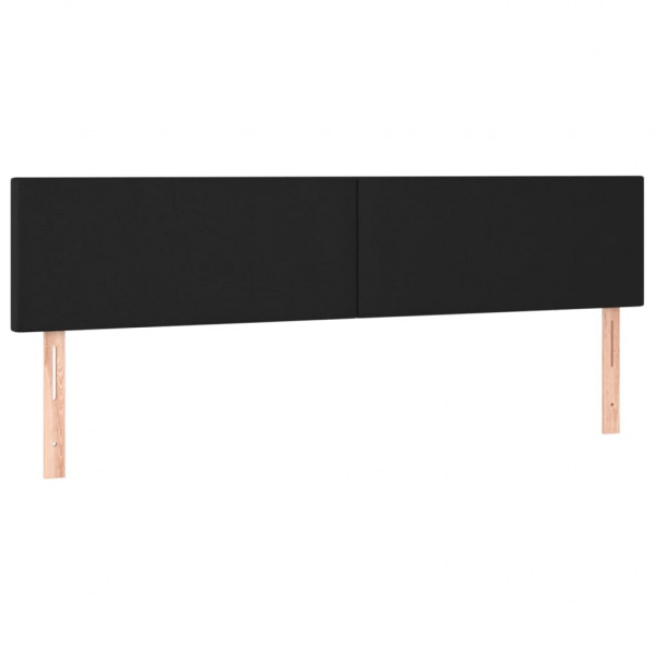 Cabecero con LED cuero sintético negro 160x5x78/88 cm M 4