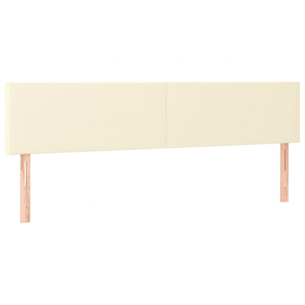 Cabecero con LED cuero sintético color crema 160x5x78/88 cm M 4