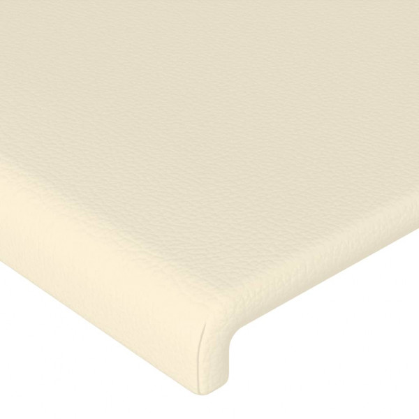 Cabecero con LED cuero sintético color crema 160x5x78/88 cm M 5