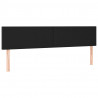 Cabeceira de cama c/ LED couro artificial 180x5x78/88 cm preto 4