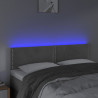 Cabecero con LED de terciopelo gris claro 144x5x78/88 cm 3
