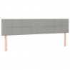 Cabecero con LED de tela gris claro 160x5x78/88 cm 4