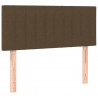 Cabecero con LED de tela marrón oscuro 90x5x78/88 cm 4