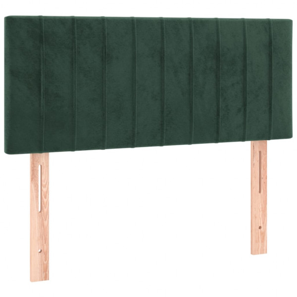 Cabecero con LED de terciopelo verde oscuro 80x5x78/88 cm M 4