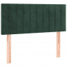 Cabecero con LED de terciopelo verde oscuro 80x5x78/88 cm 4