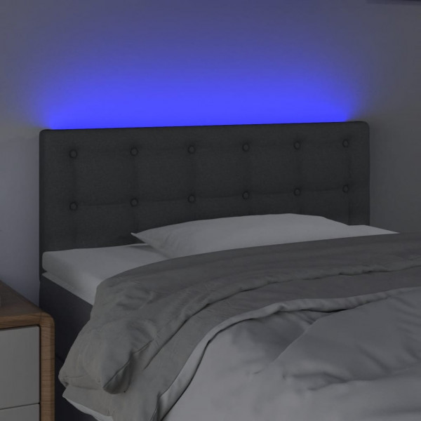 Cabecero con LED de tela gris oscuro 90x5x78/88 cm M 3
