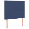 Cabecero con luces LED tela azul 80x5x118/128 cm 4