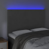 Cabecero con luces LED terciopelo gris oscuro 144x5x118/128 cm 3