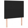 Cabecero con luces LED cuero sintético negro 90x5x118/128 cm 4