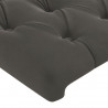 Cabecero con luces LED terciopelo gris oscuro 160x7x118/128 cm 5