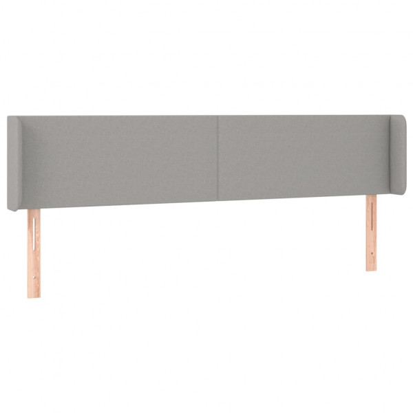 Cabecero con LED de tela gris claro 163x16x78/88 cm M 3