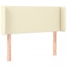 Cabecero con LED cuero sintético crema 93x16x78/88 cm 3