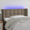 Cabecero con LED de tela gris taupe 83x16x78/88 cm 1