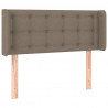 Cabecero con LED de tela gris taupe 83x16x78/88 cm 3