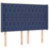 Cabecero con LED de tela azul 147x16x118/128 cm 3