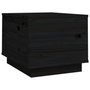 Mesa de centro de madera maciza de pino negro 40x50x35 cm H