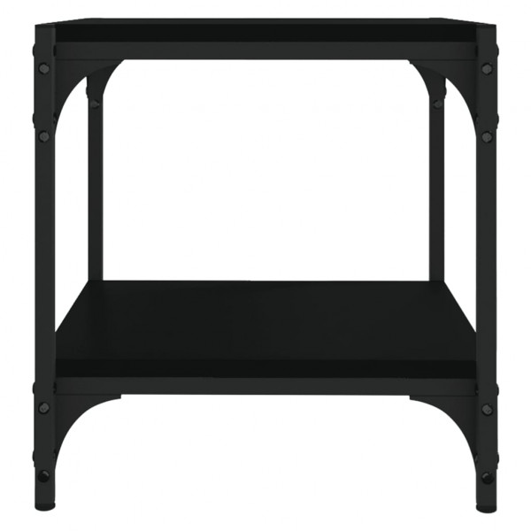 Mueble para TV madera contrachapada y acero negro 40x33x41 cm M 5