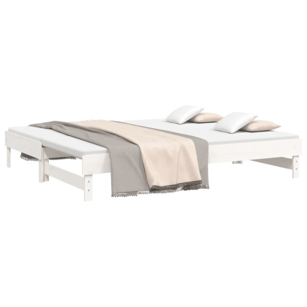 Sofá cama extraíble madera maciza de pino blanco 2x(90x200) cm M 3