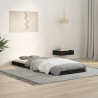 Estructura de cama madera maciza de pino negro 75x190 cm 1