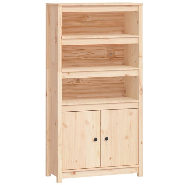 Aparador de madera maciza de pino 80x35x154 cm M 2