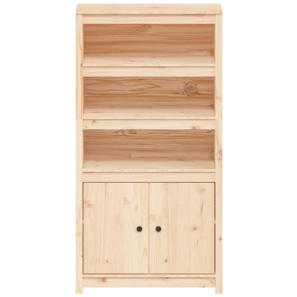 Aparador de madera maciza de pino 80x35x154 cm M 5