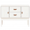 Aparador madera maciza de pino blanco 110x40x78 cm 5