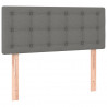 Cabeceira de cama c/ luzes LED tecido 80x5x78/88cm cinza-escuro 4