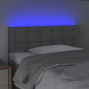 Cabecero con LED de tela gris claro 90x5x78/88 cm 3