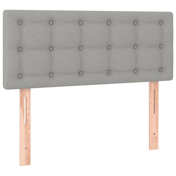 Cabecero con LED de tela gris claro 90x5x78/88 cm M 4