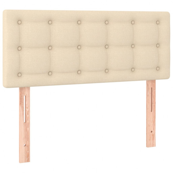 Cabecero con LED de tela color crema 90x5x78/88 cm M 4