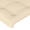 Cabeceira de cama c/ luzes LED tecido 90x5x78/88 cm cor creme 5