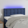 Cabecero con LED de tela azul 100x5x78/88 cm 1