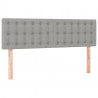 Cabecero con LED de tela gris claro 144x5x78/88 cm 4