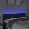 Cabecero con LED de tela azul 144x5x78/88 cm 3