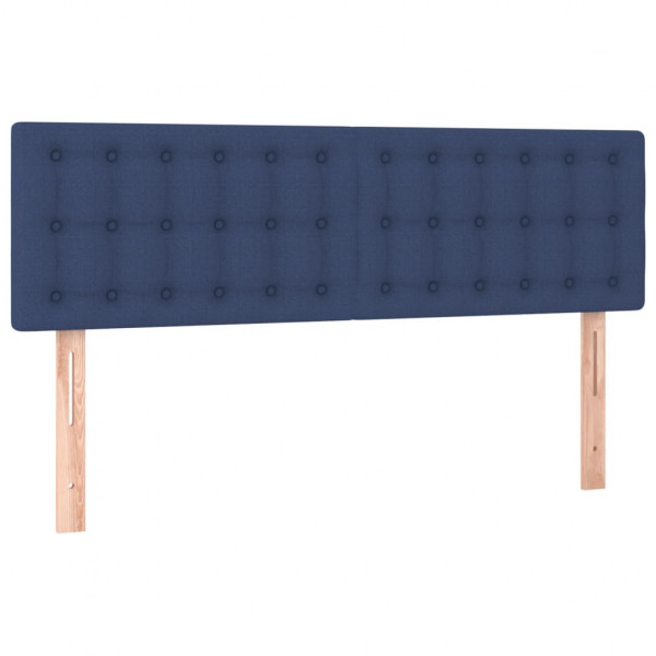 Cabecero con LED de tela azul 144x5x78/88 cm M 4