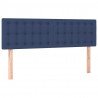 Cabeceira de cama c/ luzes LED tecido 144x5x78/88 cm azul 4