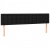 Cabeceira de cama c/ luzes LED tecido 160x5x78/88 cm preto 4