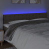Cabecero con LED de tela gris taupe 160x5x78/88 cm 3
