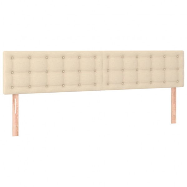 Cabecero con LED de tela color crema 180x5x78/88 cm M 4