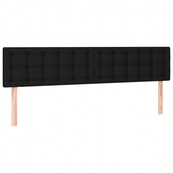 Cabecero con LED de tela negro 200x5x78/88 cm M 4