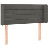 Cabecero con LED de terciopelo gris oscuro 93x16x78/88 cm 3
