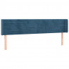 Cabecero con LED de terciopelo azul oscuro 203x16x78/88 cm 3