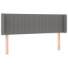 Cabecero con LED de tela gris oscuro 147x16x78/88 cm 3